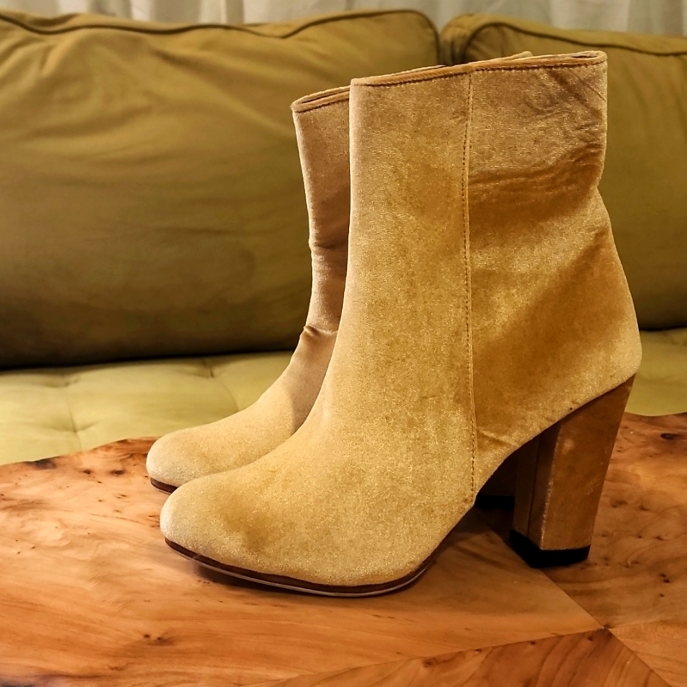 James Smith Velvet Booties